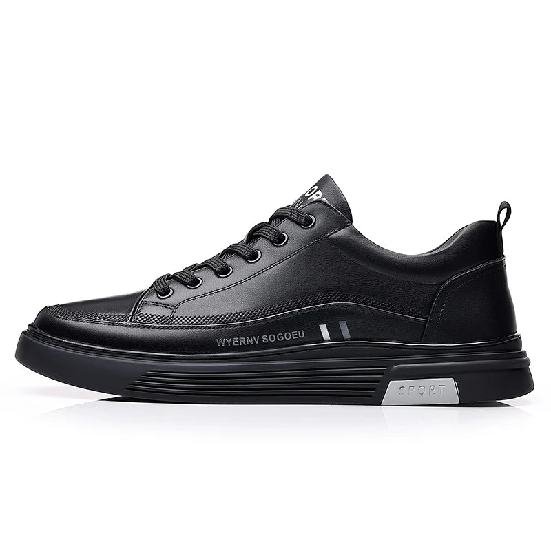 Baskets plates sport décontractées - Cuir véritable
