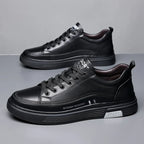 Baskets plates sport décontractées - Cuir véritable