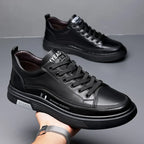 Baskets plates sport décontractées - Cuir véritable