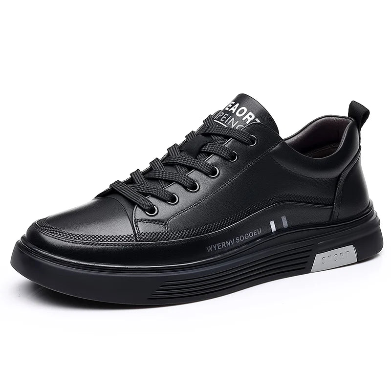 Baskets plates sport décontractées - Cuir véritable