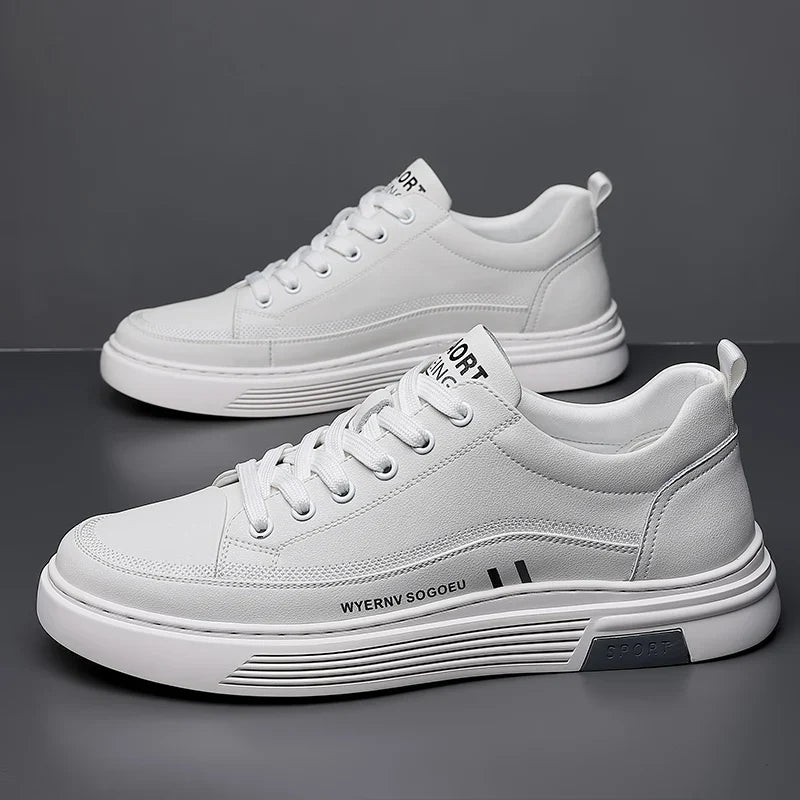 Baskets plates sport décontractées - Cuir véritable