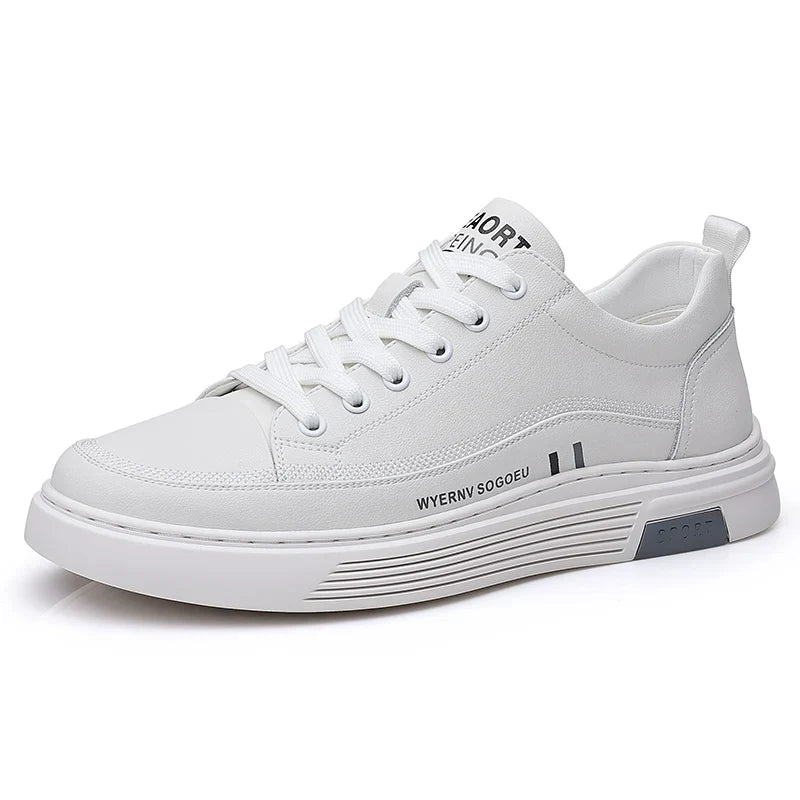 Baskets plates sport décontractées - Cuir véritable
