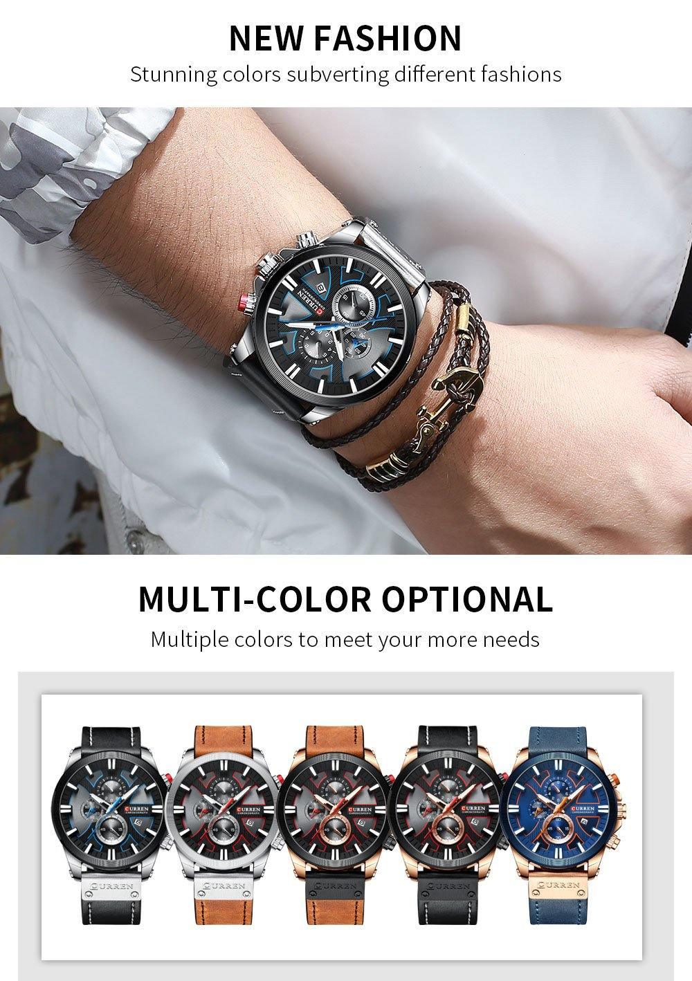 Montre homme décontractée Chronograph - Elegante
